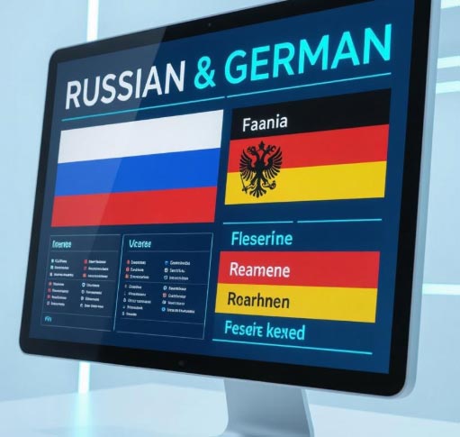 یادگیری روسی و آلمانی